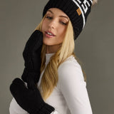 Panache Apparel Co. - Black & White Apres Pom Hat