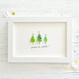 Sook & Hook - Christmas Trees Sea Glass Art
