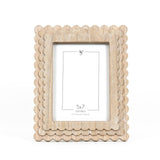 Adams & Co. - 11845 - 8x10x1 wood photo frame (SCALLOP) ntrl (5x7) pic