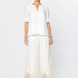 Current Air - Crinkle-textured Half sleeve Blouse
