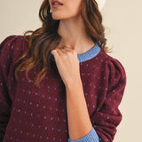 &MERCI - GEOMETRIC KNIT SWEATER MSW11118