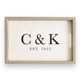 CUSTOM - Personalized Initials EST Serving Tray