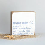 Rustic Marlin - Beach Baby Decorative Wooden Block