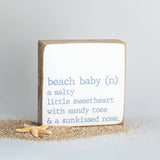 Rustic Marlin - Beach Baby Decorative Wooden Block
