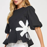 Strut & Bolt - Flower Color-Block Poplin Top