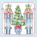 Boston International - Paper Cocktail Napkins 20 Ct Blue Nutcrackers Rosanne Beck