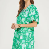 Strut & Bolt - Botanical Garden Ric-Rac Puff Sleeve Mini Dress