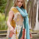 Dolma - Stone Washed Cotton Scarf Turquoise