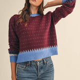 &MERCI - GEOMETRIC KNIT SWEATER MSW11118