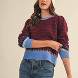 &MERCI - GEOMETRIC KNIT SWEATER MSW11118