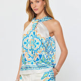 Current Air - Printed Halter Neck Top
