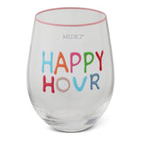 Core Home - 17.5oz Emboss HP Stemless Wine - Happy Hour