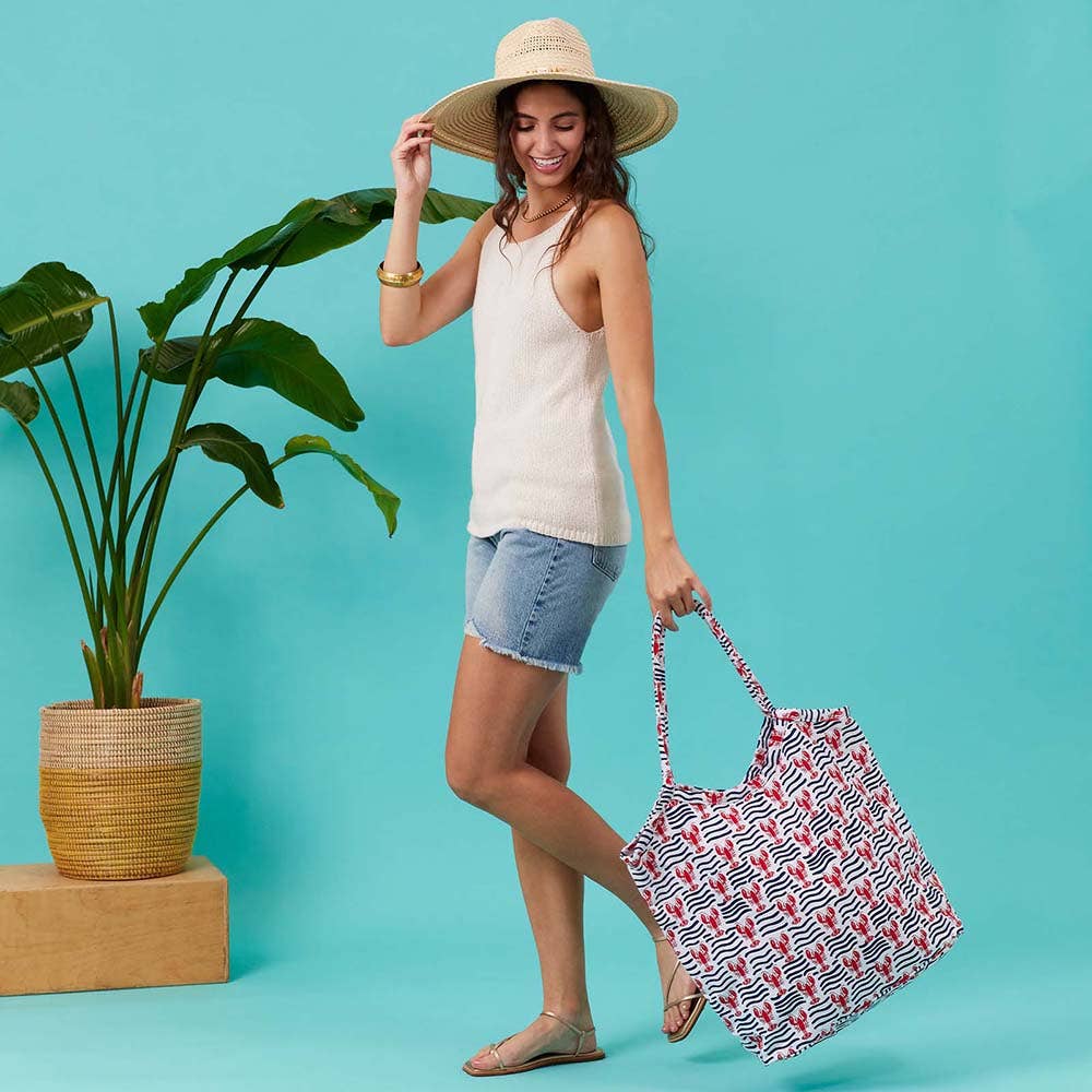 rockflowerpaper - LOBSTER WAVES Bucket Bag