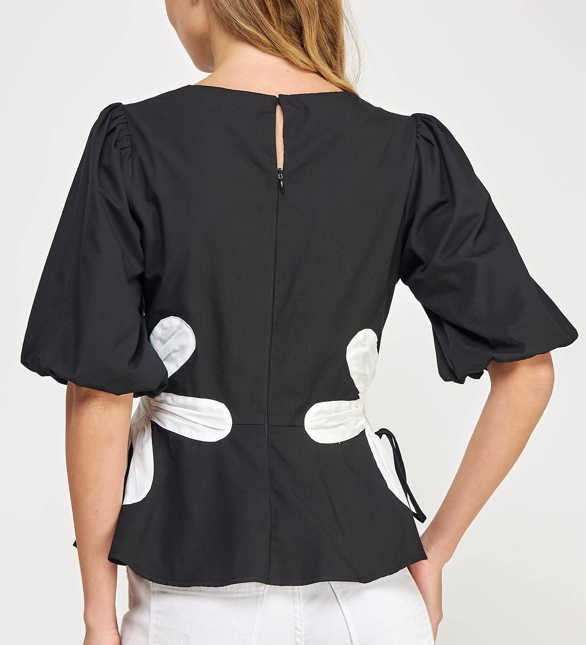 Strut & Bolt - Flower Color-Block Poplin Top