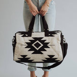 Panache Apparel Co. - Cream & Black Aztec Duffel