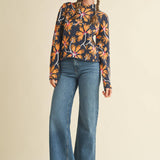 &MERCI - FLORAL MOCK NECK SWEATER MSW11101