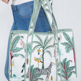 LA Soul - Jungle Quilted Tote Bag (BG-46)