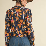 &MERCI - FLORAL MOCK NECK SWEATER MSW11101