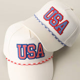 Fashion City - USA Patch Rope Trucker Hat