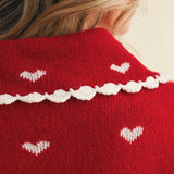 &MERCI - DOLL COLLAR HEART KNIT SWEATER CARDIGAN MSW11160