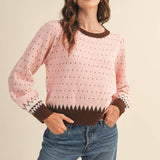 &MERCI - GEOMETRIC KNIT SWEATER MSW11118