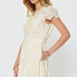 Current Air - Eyelet Embroidered Maxi Dress