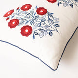 Audrey's Home & Gift - Lumbar Pillow - Red White And Blue Embroidered (Pk/02)