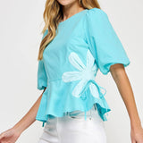 Strut & Bolt - Flower Color-Block Poplin Top