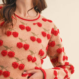 &MERCI - FUZZY CHERRY SWEATER MSW11122