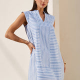 Able - AD3251 Striped mini dress