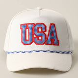 Fashion City - USA Patch Rope Trucker Hat