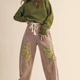 &MERCI - CONTRAST KNIT SCALLOPED EDGE SWEATER MSW11114
