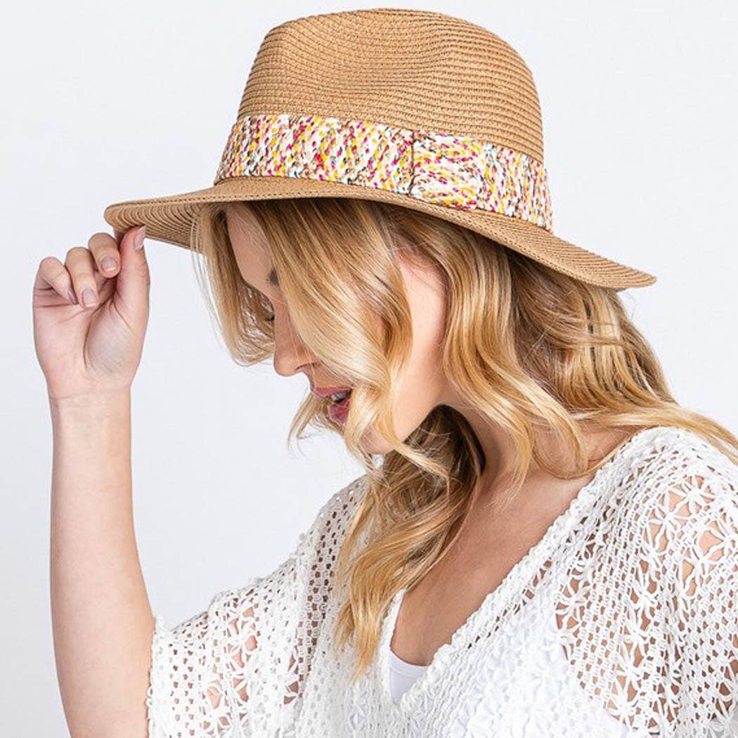 3AM BY H&D ACCESSORIES - MULTI COLOR STRAWBAND STRAW HAT