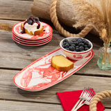 Certified International - Beach House Lobster Oval Tray 15in x 6in with Dip Bowl