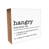 - Hangry Definition Decorative Wooden Block