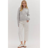 STYLE USA - Solid long sleeve sweater knit Top
