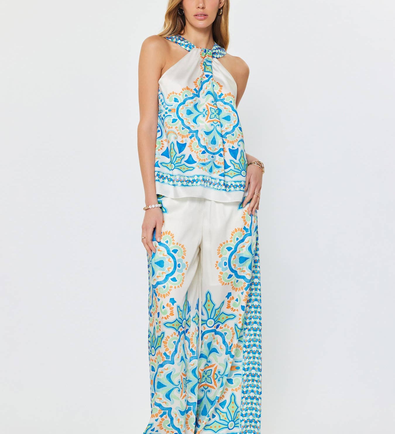 Current Air - Printed Halter Neck Top