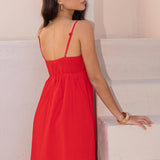 Strut & Bolt - Top Stitch Bustier Linen Midi Dress