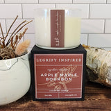 Legrify Inspired Luxury Candles & Home Fragrance - Apple Maple Bourbon Classic Glass 2 Wick Soy Candle