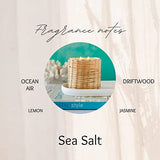 Hillhouse Naturals/Field+Fleur - Sea Salt 2 Wick Handwoven Candle 12oz Ctn.6