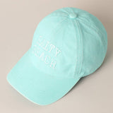 Fashion City - Salty Beach Text Embroidery Baseball Cap
