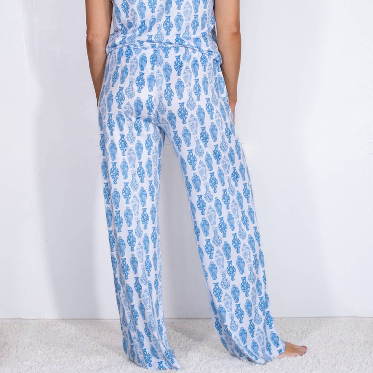 The Royal Standard - Claire Sleep Pants   White/Palace Blue   -Asst.