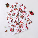 Rosa Clothing - Cozy & Soft Christmas Theme Print Long Pajama Set