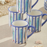 Certified International - Something Fishy Set of 4 Mug 14 oz.
