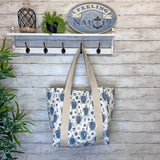 Anju Jewelry - Handcrafted Canvas Bag with Block-Printed Sea Turtles