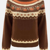 Rosa Clothing - Western Vintage Halloween Pumpkin Sweater
