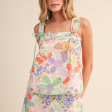 &MERCI - EXCLUSIVE FLORAL PRT TIE SHOULDER TOP SHORTS SET MPST4660