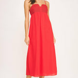 Strut & Bolt - Top Stitch Bustier Linen Midi Dress