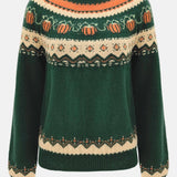 Rosa Clothing - Western Vintage Halloween Pumpkin Sweater