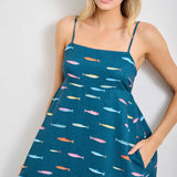 Baevely by Wellmade USA - FISH PRINT SLEEVELESS MIDI DRESS